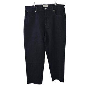 Everlane Womens The Way High Jeans, Coal, Raw Edge Hems, Size 34 Long (29")